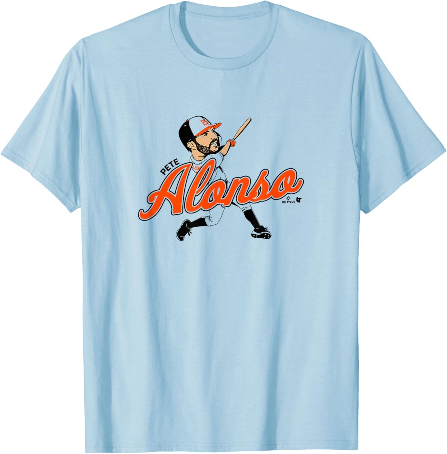 Pete Alonso - Caricature - Baltimore Baseball T-Shirt - T-Shirt | Light Blue