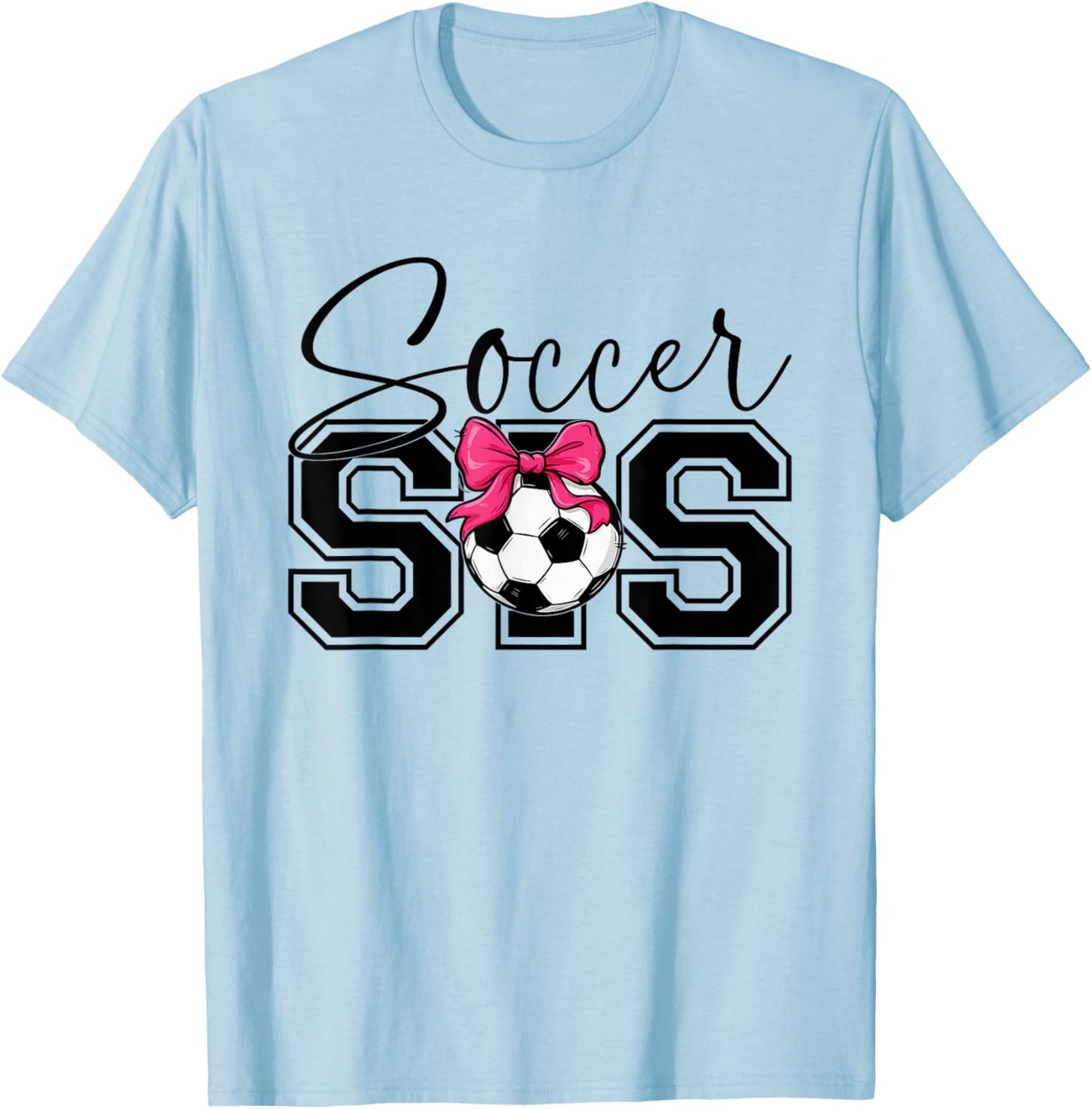Soccer Sister Heart Big Sister Little Swing T-Shirt - T-Shirt | Light Blue