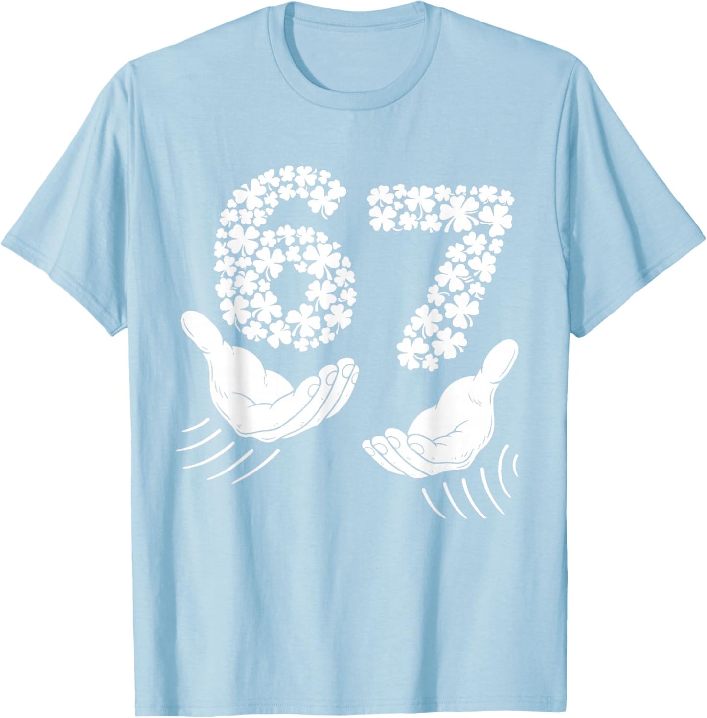 St Patricks Day Six Seven Bruh 6 7 Meme Boys Girls Teen Kids T-Shirt - T-Shirt | Light Blue