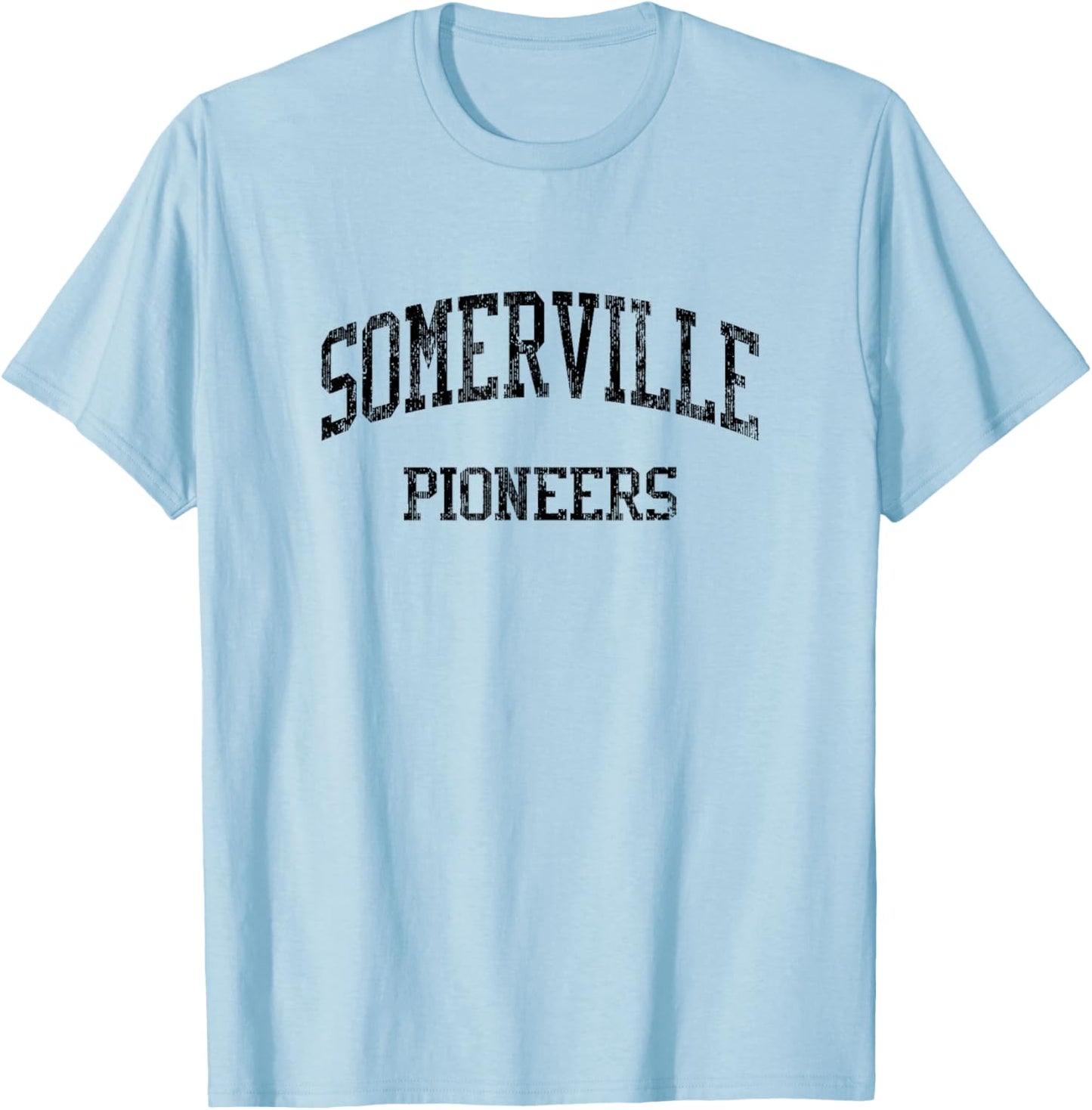 Somerville High School HS Somerville NJ Vintage Sports T-Shirt - T-Shirt | Light Blue
