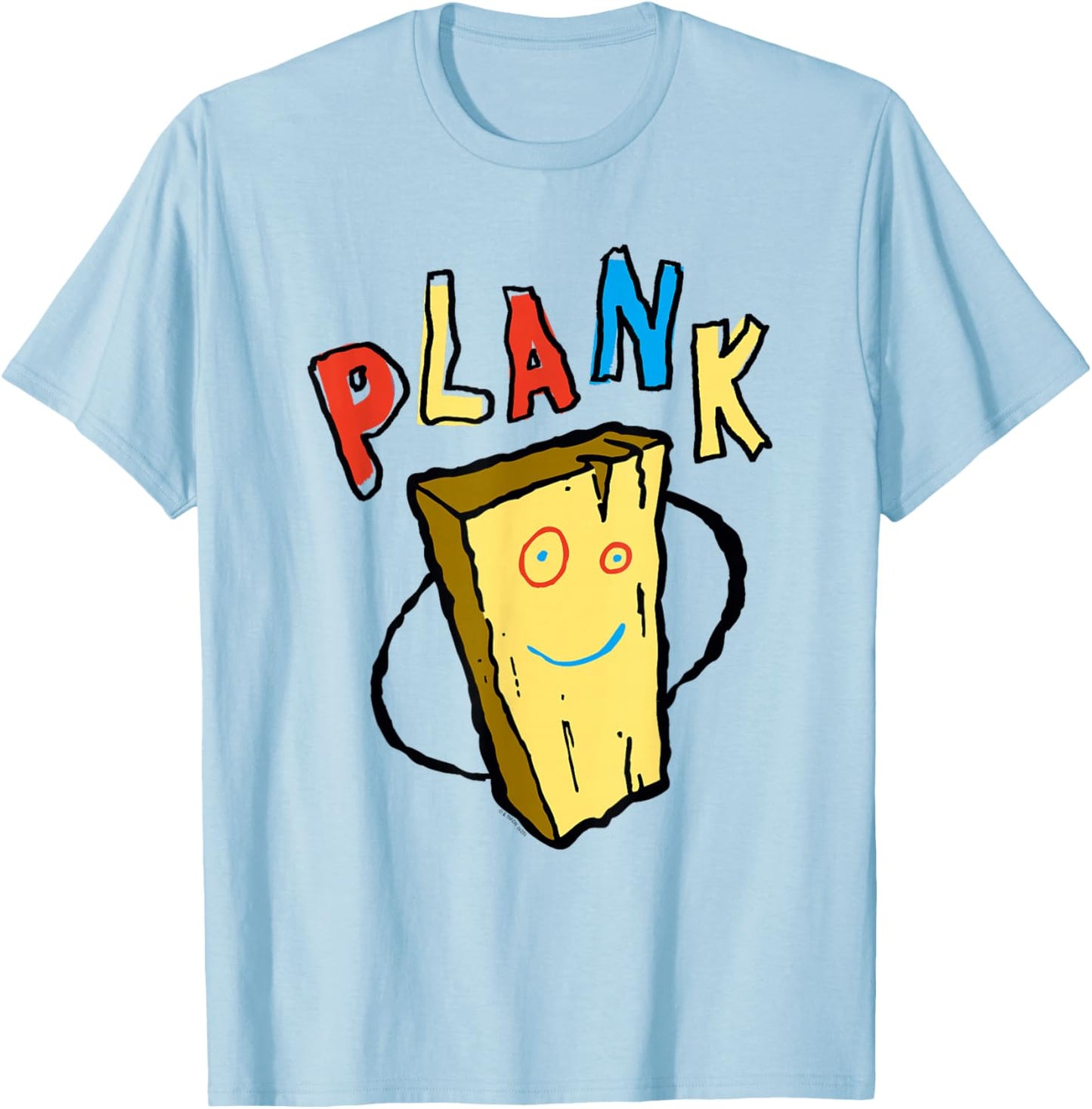 Ed, EDD N Eddy Hand Drawn Plank Illustration Retro Cartoon T-Shirt - T-Shirt | Light Blue