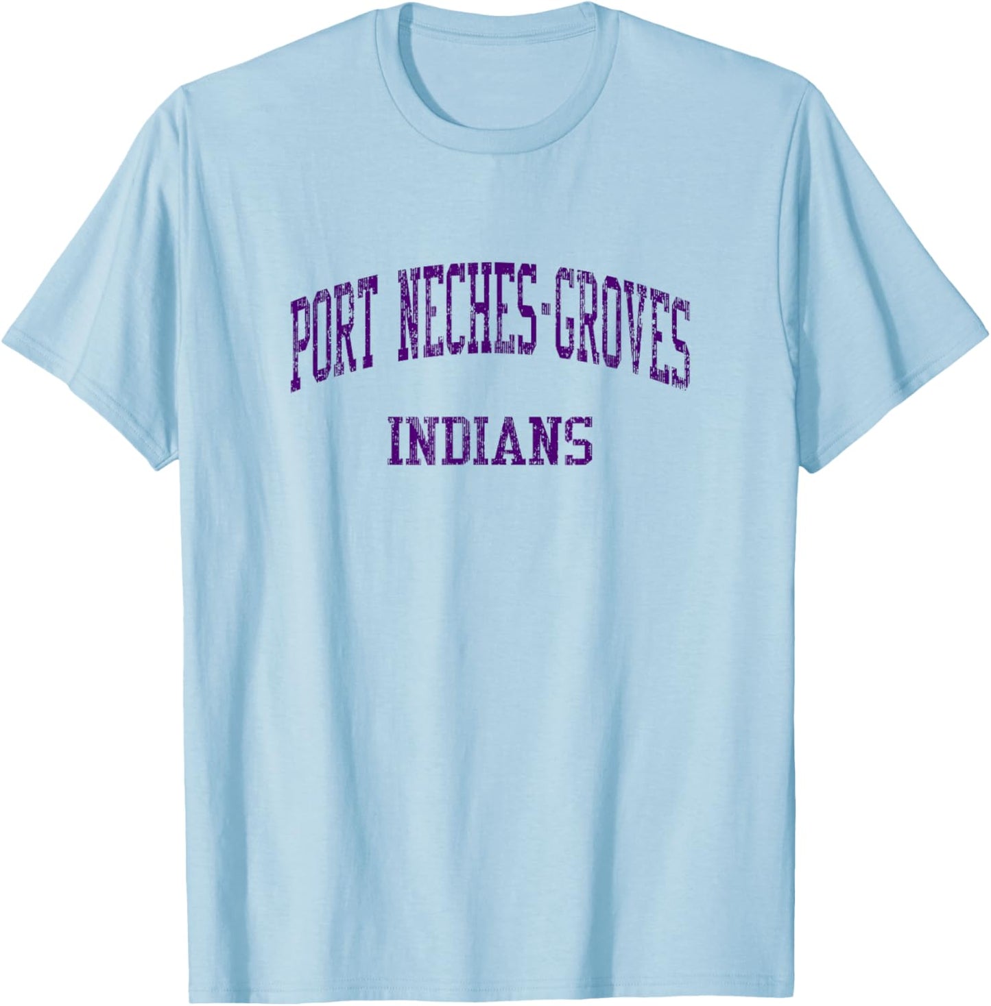 Port Neches-Groves High School HS Port Neches TX Vintage SPO T-Shirt - T-Shirt | Light Blue