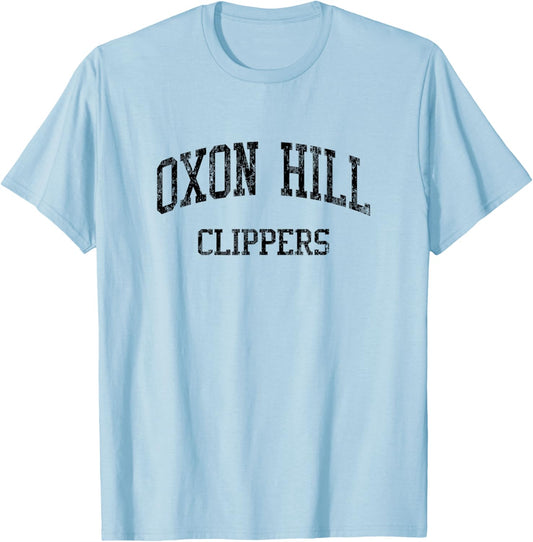 Oxon Hill High School HS Oxon Hill MD Vintage Sports T-Shirt - T-Shirt | Light Blue