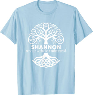 Shannon Irish Family Name Celtic Irish Roots T-Shirt - T-Shirt | Light Blue
