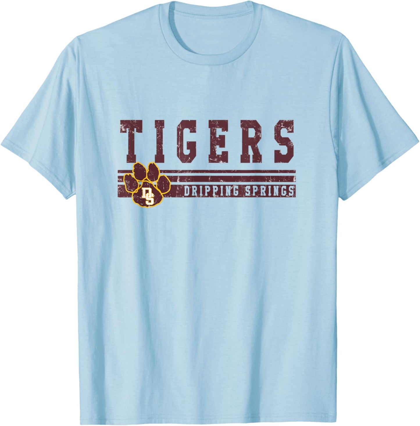 Dripping Springs High School Tigers T-Shirt - T-Shirt | Light Blue