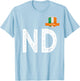 Ireland Irish Human-Flag Letter N and D Éire Ireland T-Shirt - T-Shirt | Light Blue
