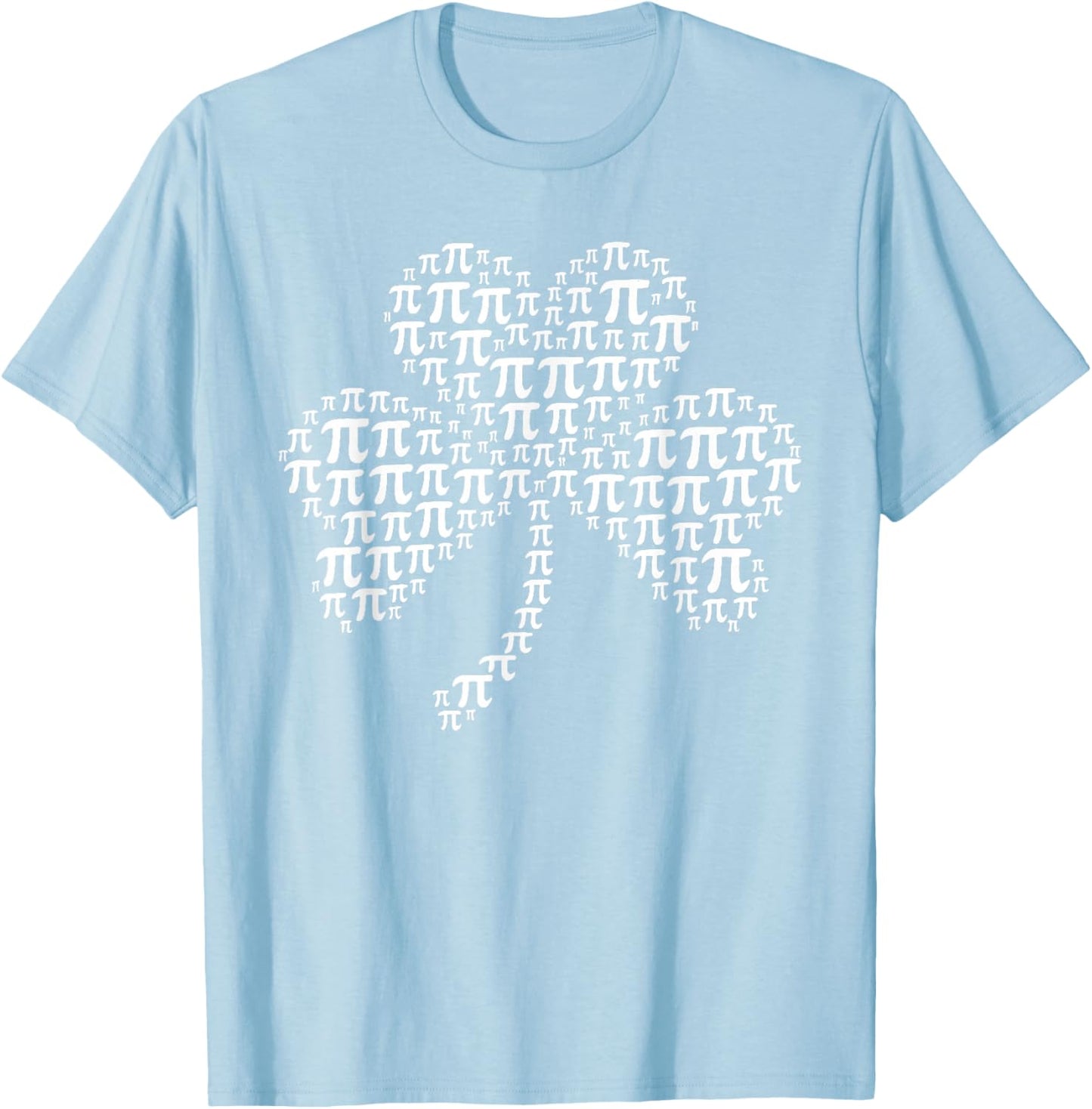 Pirish 3.14 Math Pi Day Irish Shamrock St Patricks Day T-Shirt - T-Shirt | Light Blue