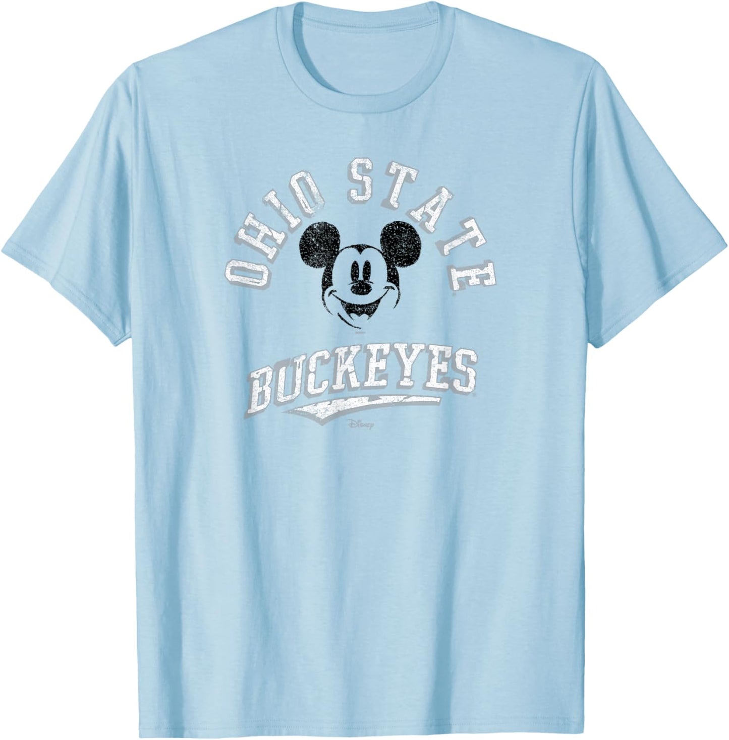 Ohio State Buckeyes Mickey Mouse Retro Red T-Shirt - T-Shirt | Light Blue