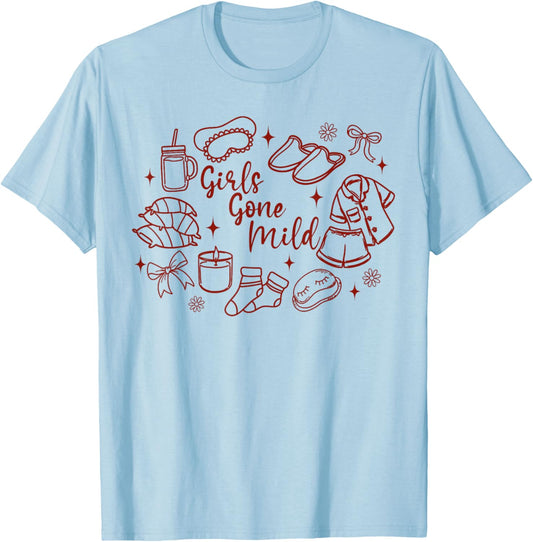 Slumber Party Girls Weekend Bachelorette Girls Gone A Mild T-Shirt - T-Shirt | Light Blue
