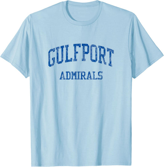 Gulfport High School HS Gulfport MS Vintage Sports T-Shirt - T-Shirt | Light Blue