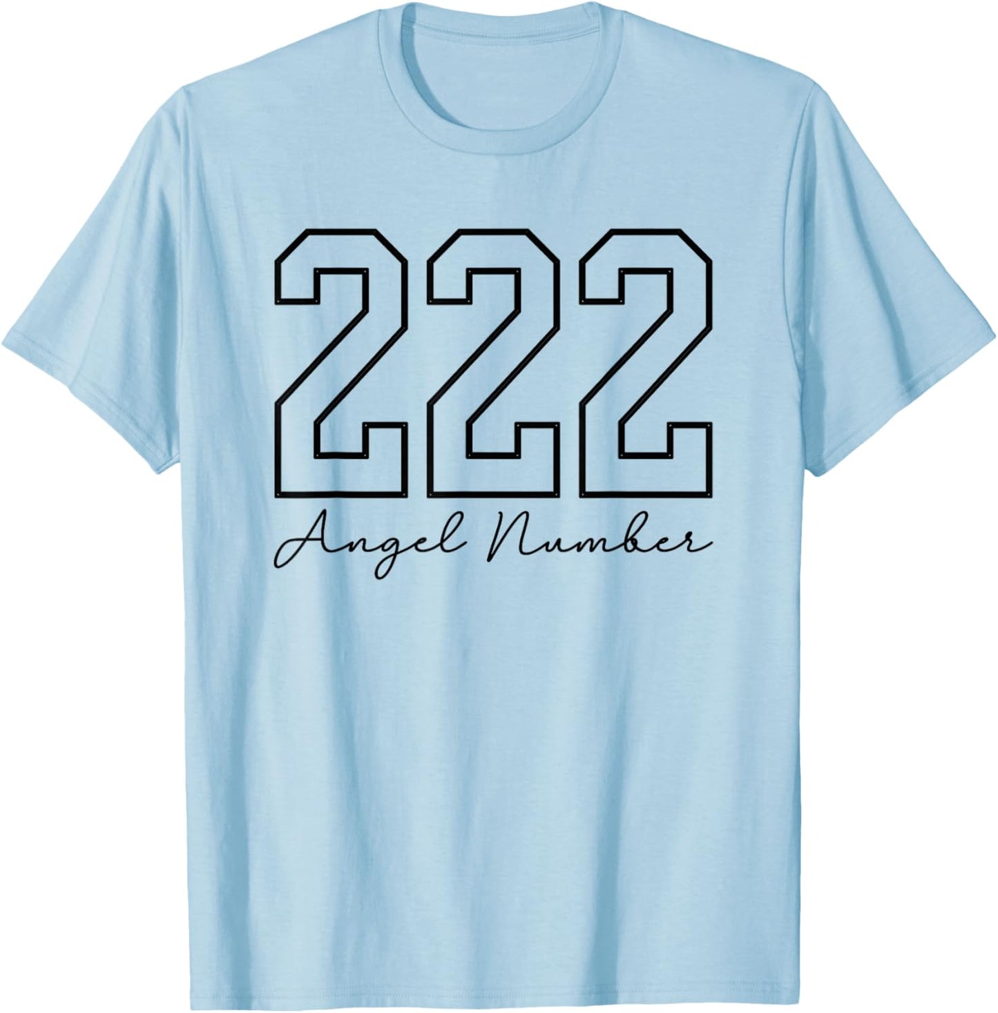 Angel Number 222 Numerology Spirituality T-Shirt - T-Shirt | Light Blue