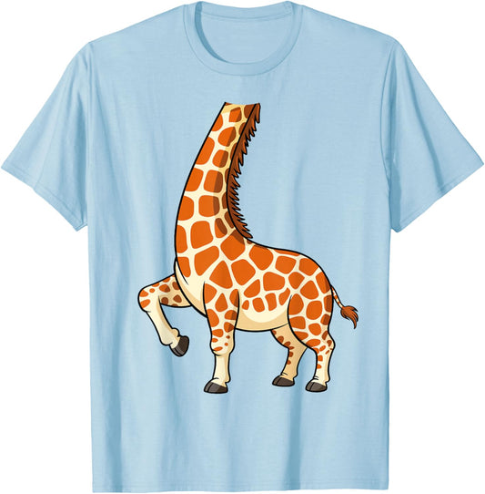 Giraffe Shirt Adult Men Women Kids Giraffe Costume T-Shirt - T-Shirt | Light Blue