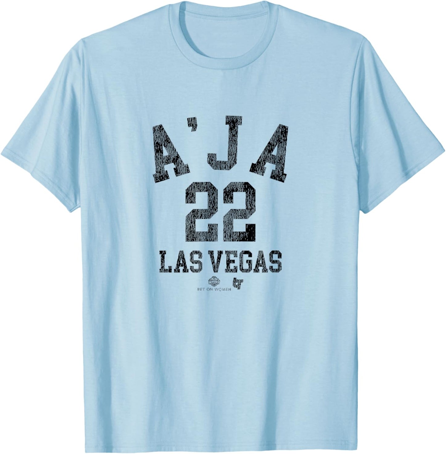 A'ja Wilson - Superstar - Las Vegas Basketball T-Shirt - T-Shirt | Light Blue