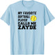My Favorite Softball Player Calls Me Zayde Jewish Grandpa T-Shirt - T-Shirt | Light Blue