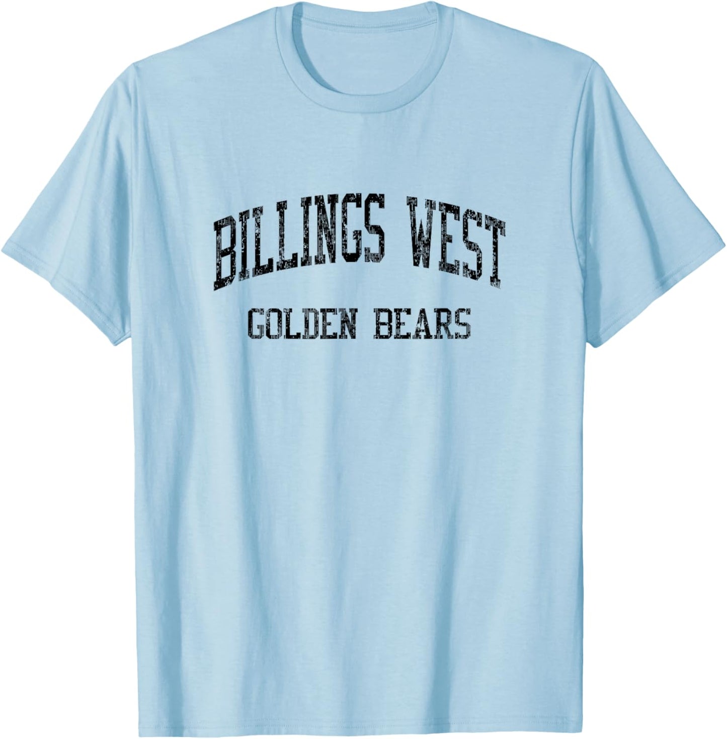 Billings West High School HS Billings MT Vintage Sports T-Shirt - T-Shirt | Light Blue