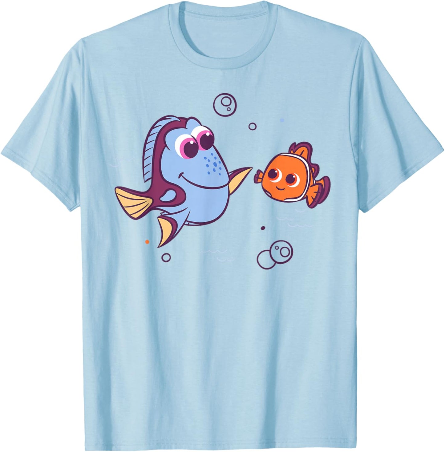 Disney Pixar Finding Nemo Dory and Nemo High Five Cartoon T-Shirt - T-Shirt | Light Blue
