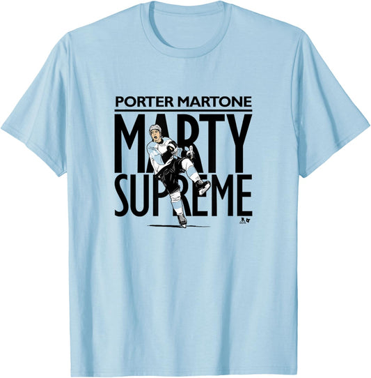 Porter Martone - Marty Supreme - Philadelphia Hockey T-Shirt - T-Shirt | Light Blue