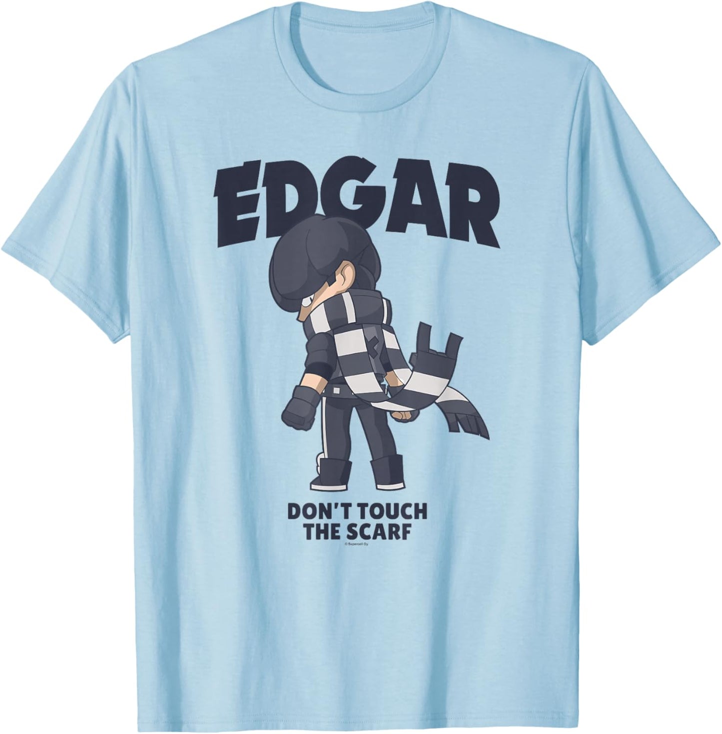 Brawl Stars Brawler Edgar Don't Touch The Scarf Poster T-Shirt - T-Shirt | Light Blue