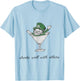 Leprechaun Martini Cocktail St Patrick's Day T-Shirt - T-Shirt | Light Blue
