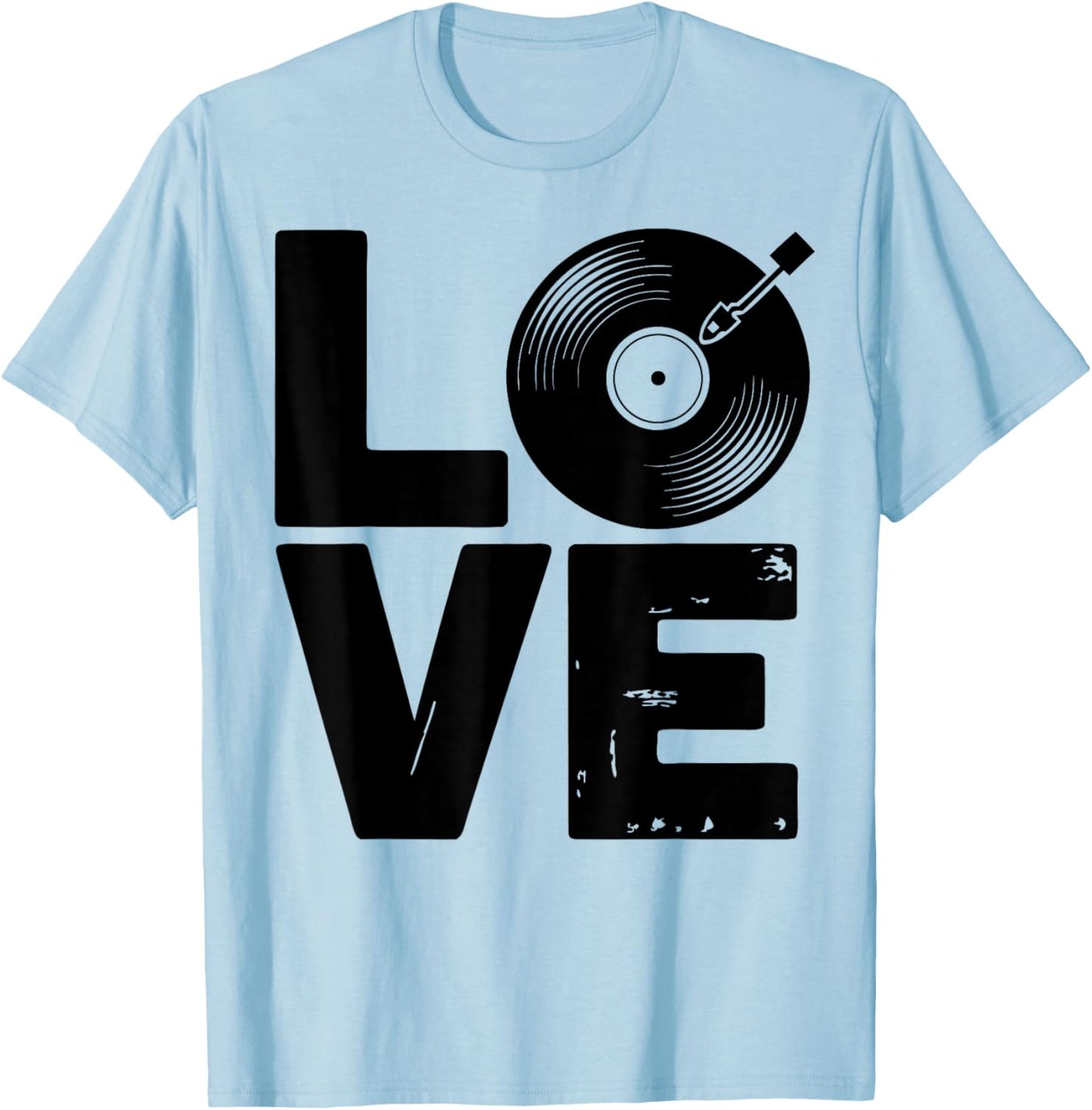 Vinyl Lover Record Collector Turntable Music T-Shirt - T-Shirt | Light Blue