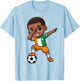 Ivory Coast Kid Goal Cartoon Côte D'Ivoire Flag for Kids T-Shirt - T-Shirt | Light Blue