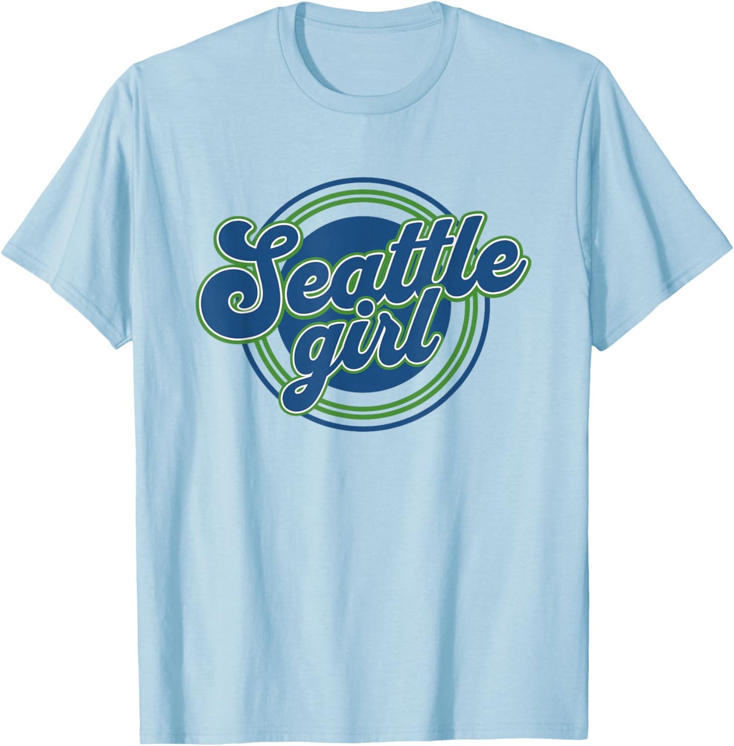 Retro Seattle Girl Vintage City Proud SEA Girls T-Shirt - T-Shirt | Light Blue