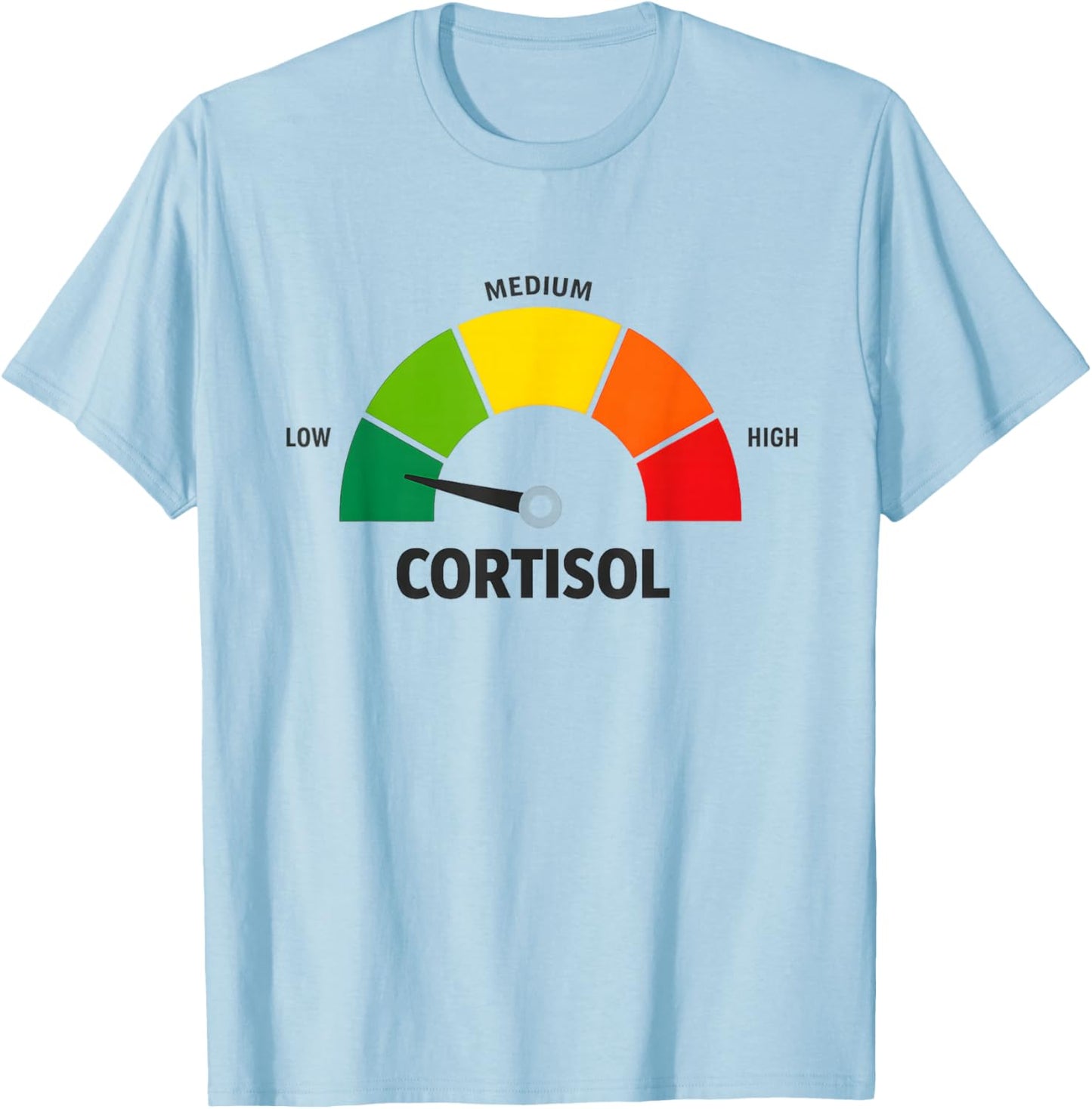 Low Cortisol Levels v Meme T-Shirt - T-Shirt | Light Blue