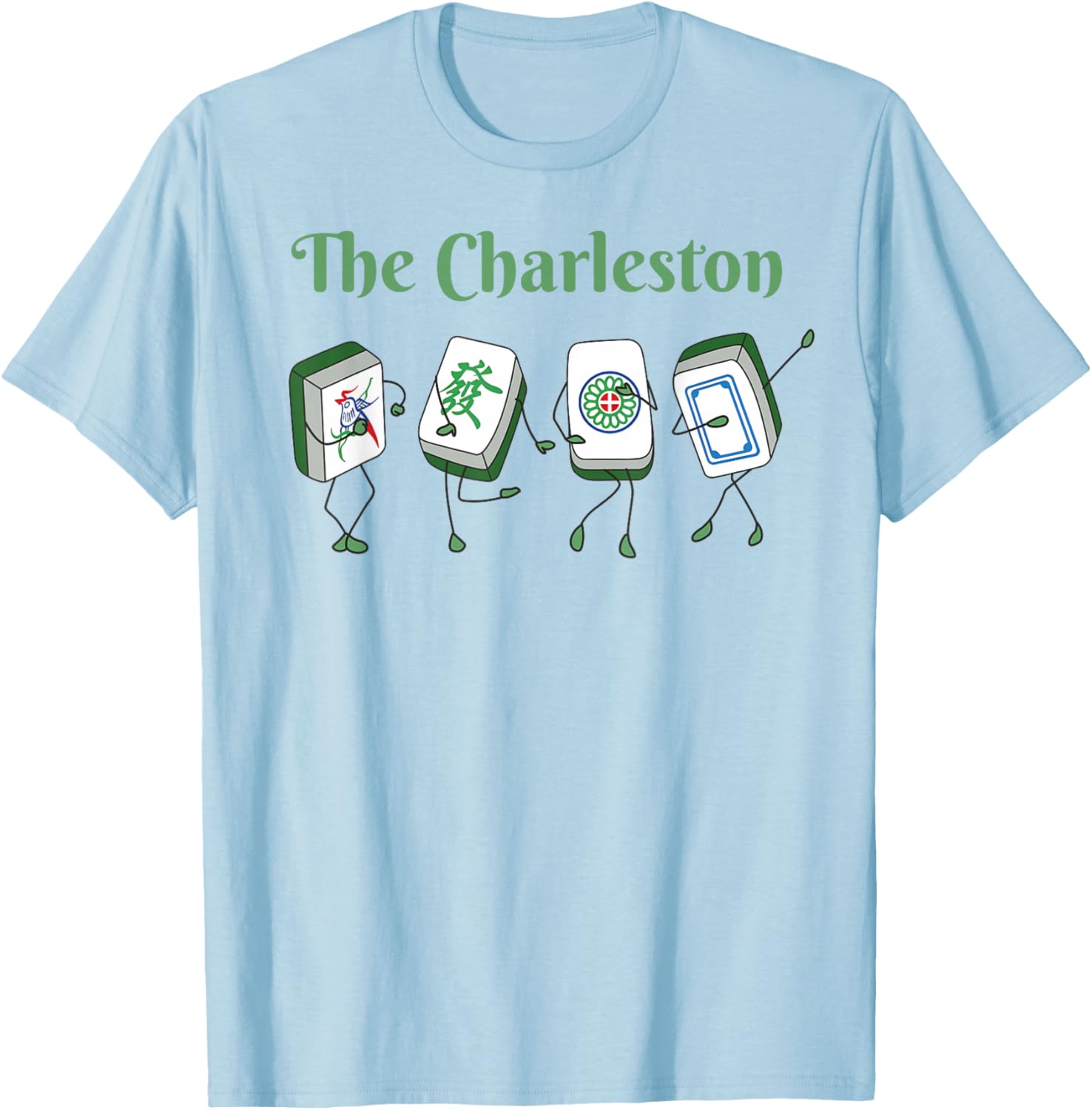 The Charleston Mahjong Dance Lovers Chinese American Game T-Shirt - T-Shirt | Light Blue
