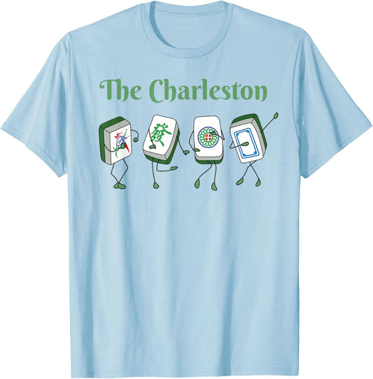 The Charleston Mahjong Dance Lovers Chinese American Game T-Shirt - T-Shirt | Light Blue