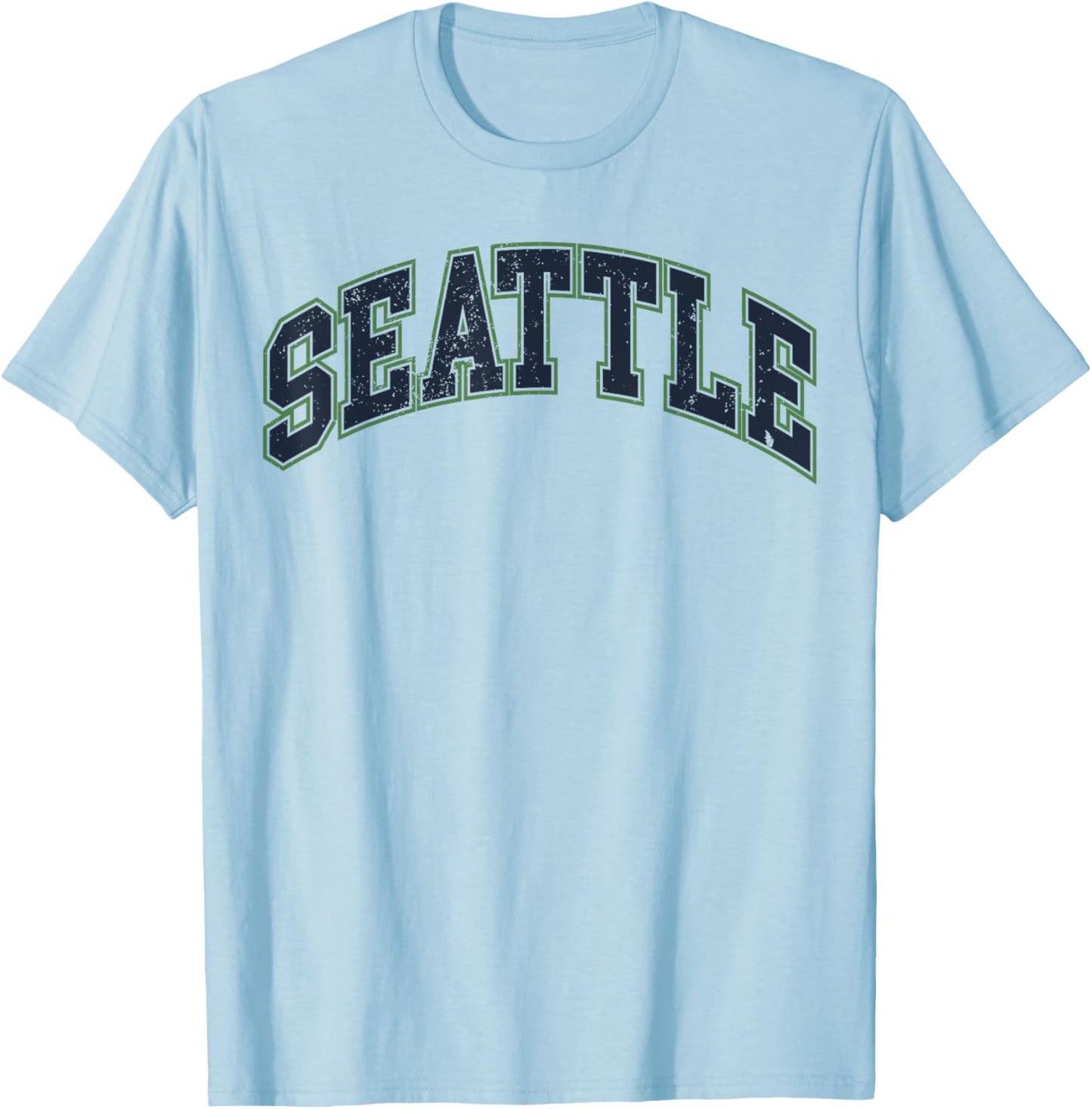 Retro Vintage Seattle Classic Design T-Shirt - T-Shirt | Light Blue