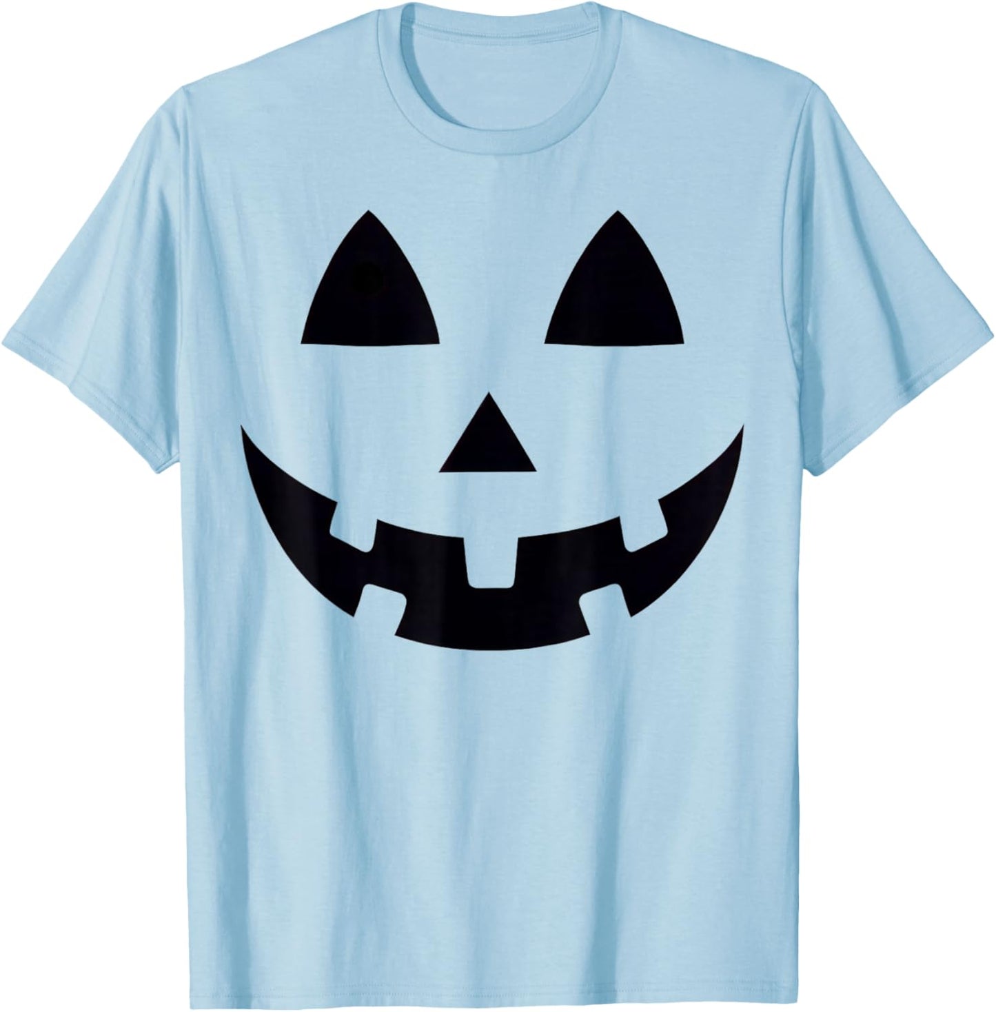 Jack O Lantern Carved Pumpkin Face 2025 Halloween Costume T-Shirt - T-Shirt | Light Blue