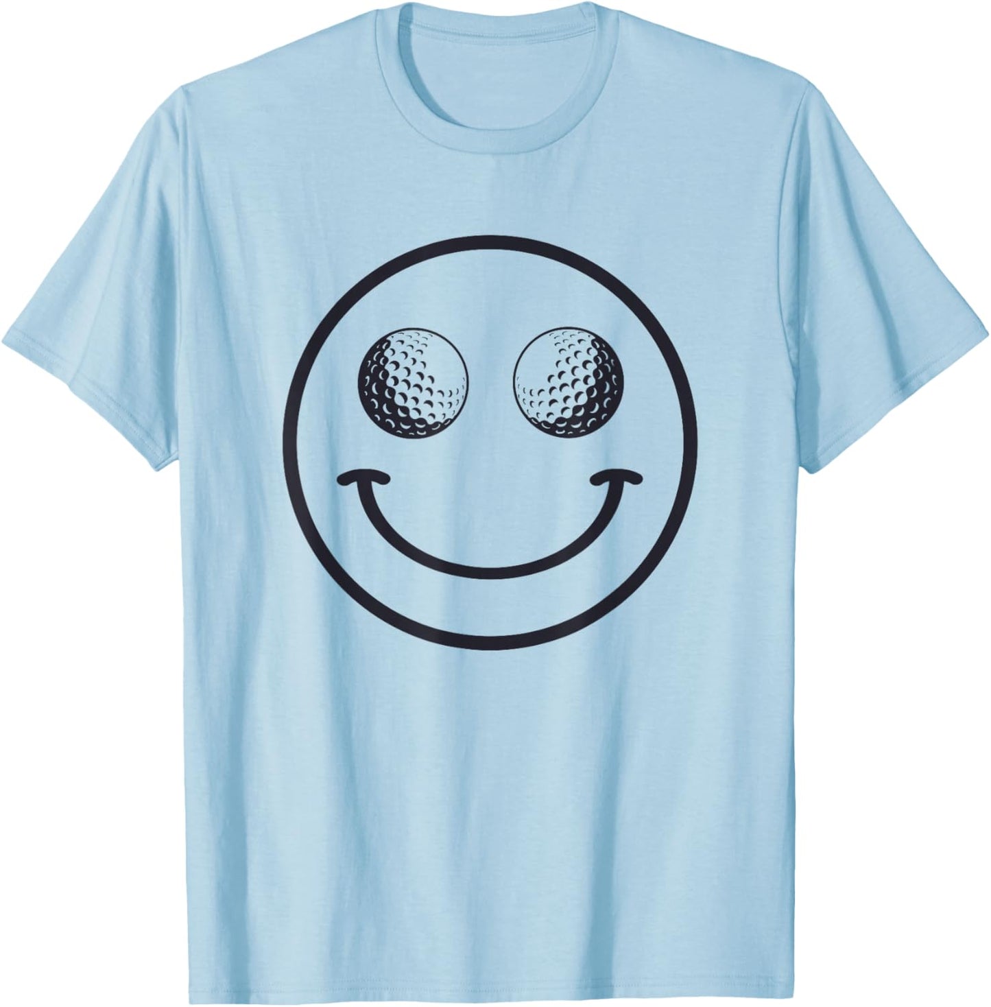 Funny Smile Golf Ball Men Women Cute Player Golfer T-Shirt - T-Shirt | Light Blue