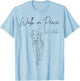Walk for Peace Like Aloka Dog Minimalist Zen Art T-Shirt - T-Shirt | Light Blue