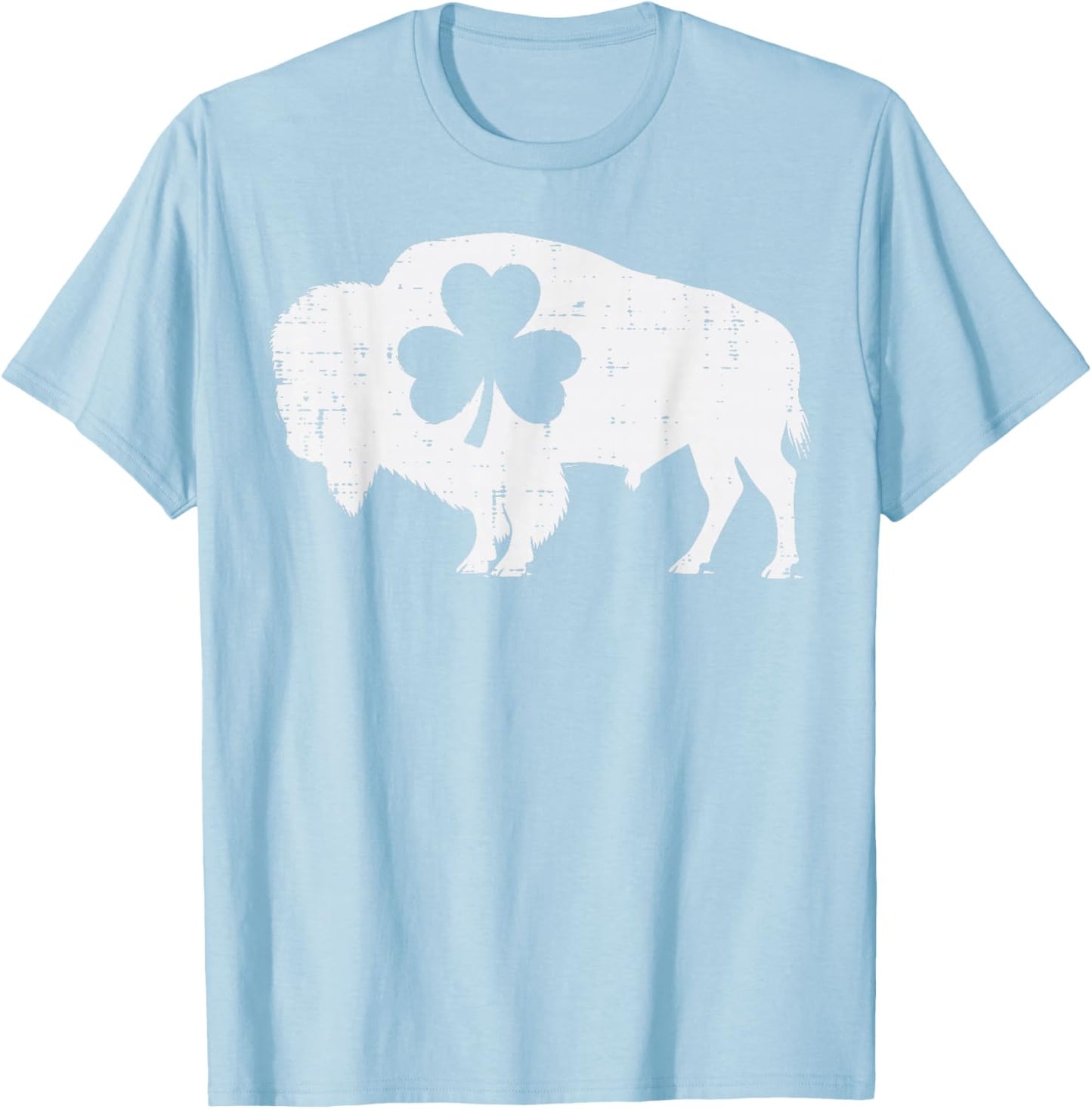 St Patricks Day Buffalo Shamrock Saint Paddys Men Women Kids T-Shirt - T-Shirt | Light Blue
