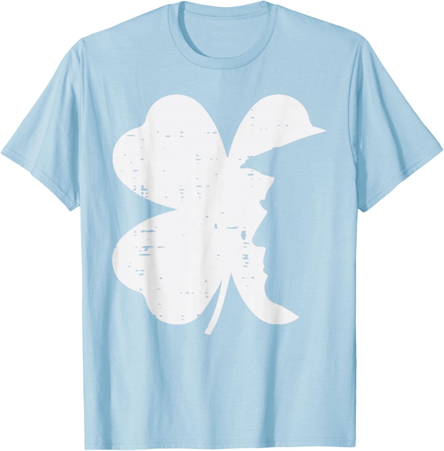 St Patricks Day Shamrock Trump Silhouette Saint Paddys Men T-Shirt - T-Shirt | Light Blue