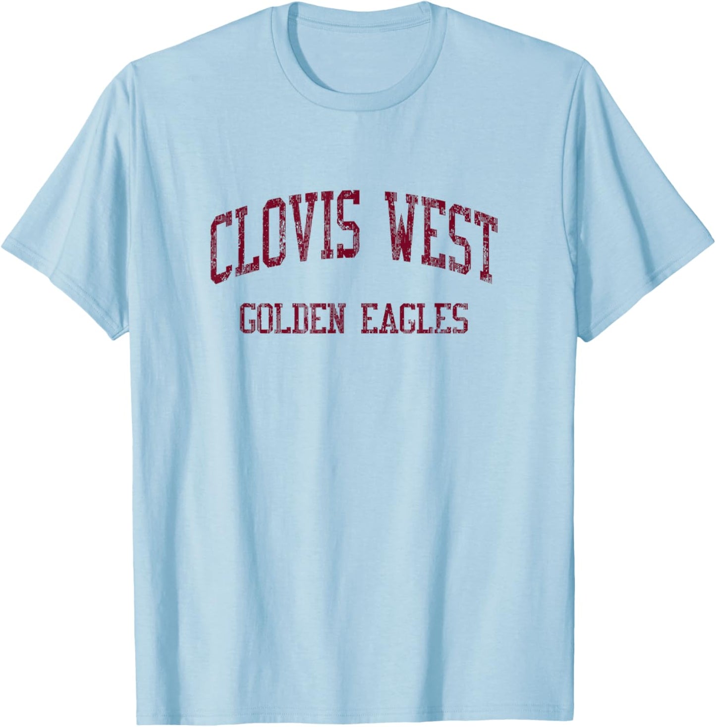 Clovis West High School HS Fresno CA Vintage Sports T-Shirt - T-Shirt | Light Blue