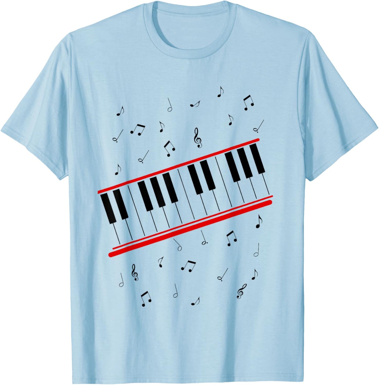 Piano Beat it Music Cosplay T-Shirt - T-Shirt | Light Blue