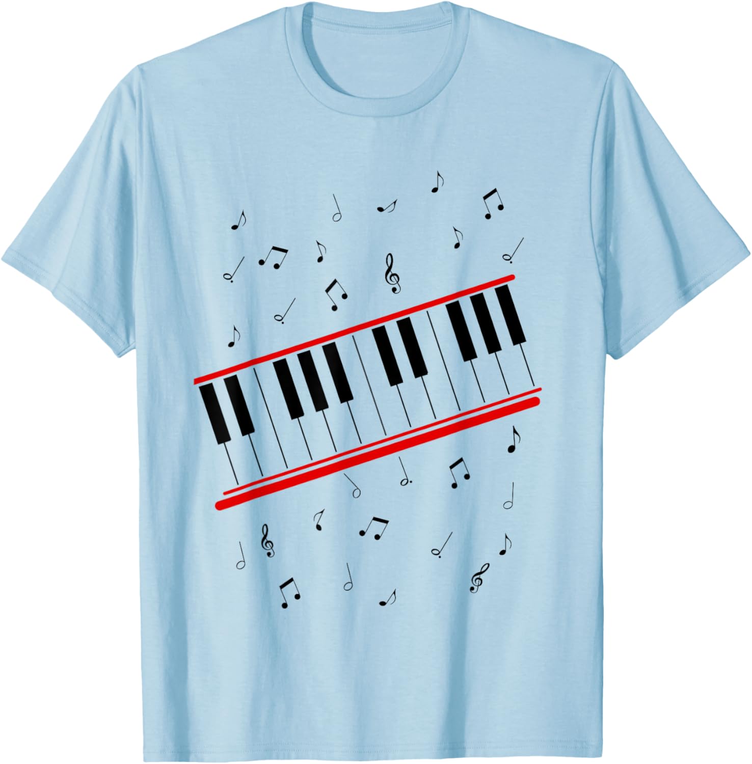 Piano Beat it Music Cosplay T-Shirt - T-Shirt | Light Blue