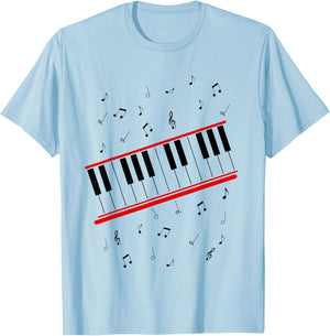Piano Beat it Music Cosplay T-Shirt - T-Shirt | Light Blue