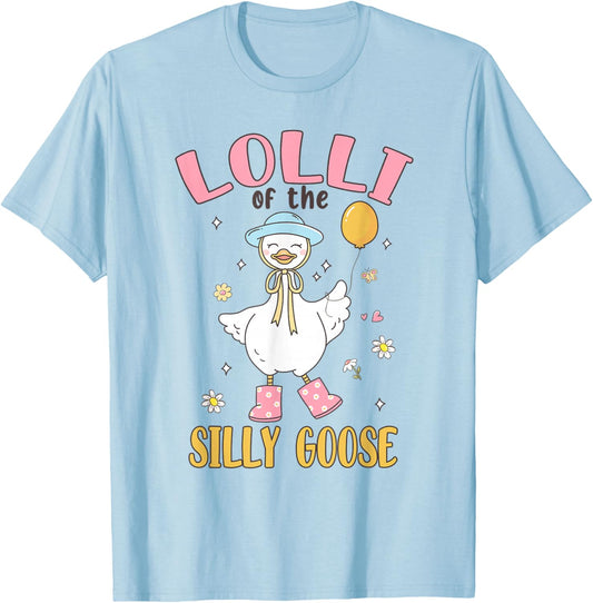 Lolli of The Silly Goose First Birthday Family Matching T-Shirt - T-Shirt | Light Blue
