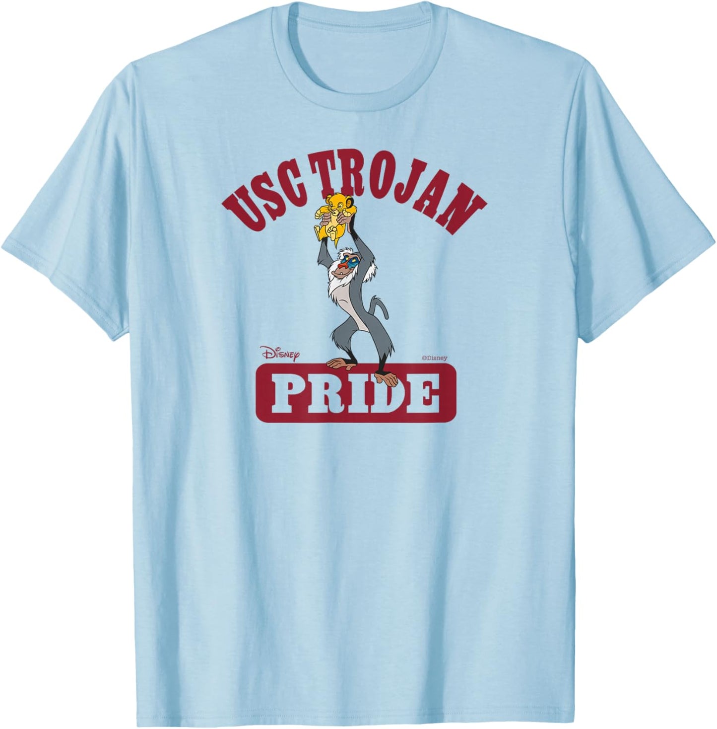 USC Trojans Lion King Pride Gray Officially Licensed T-Shirt - T-Shirt | Light Blue
