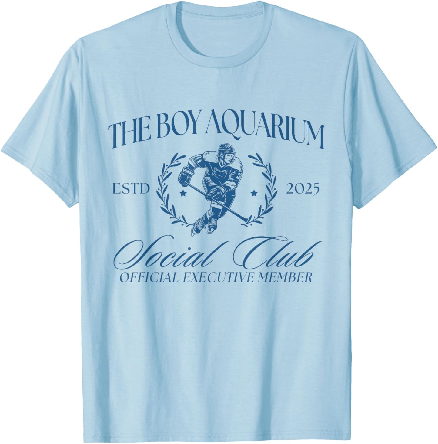 The Boy Aquarium Social Club Funny Hockey Meme T-Shirt - T-Shirt | Light Blue