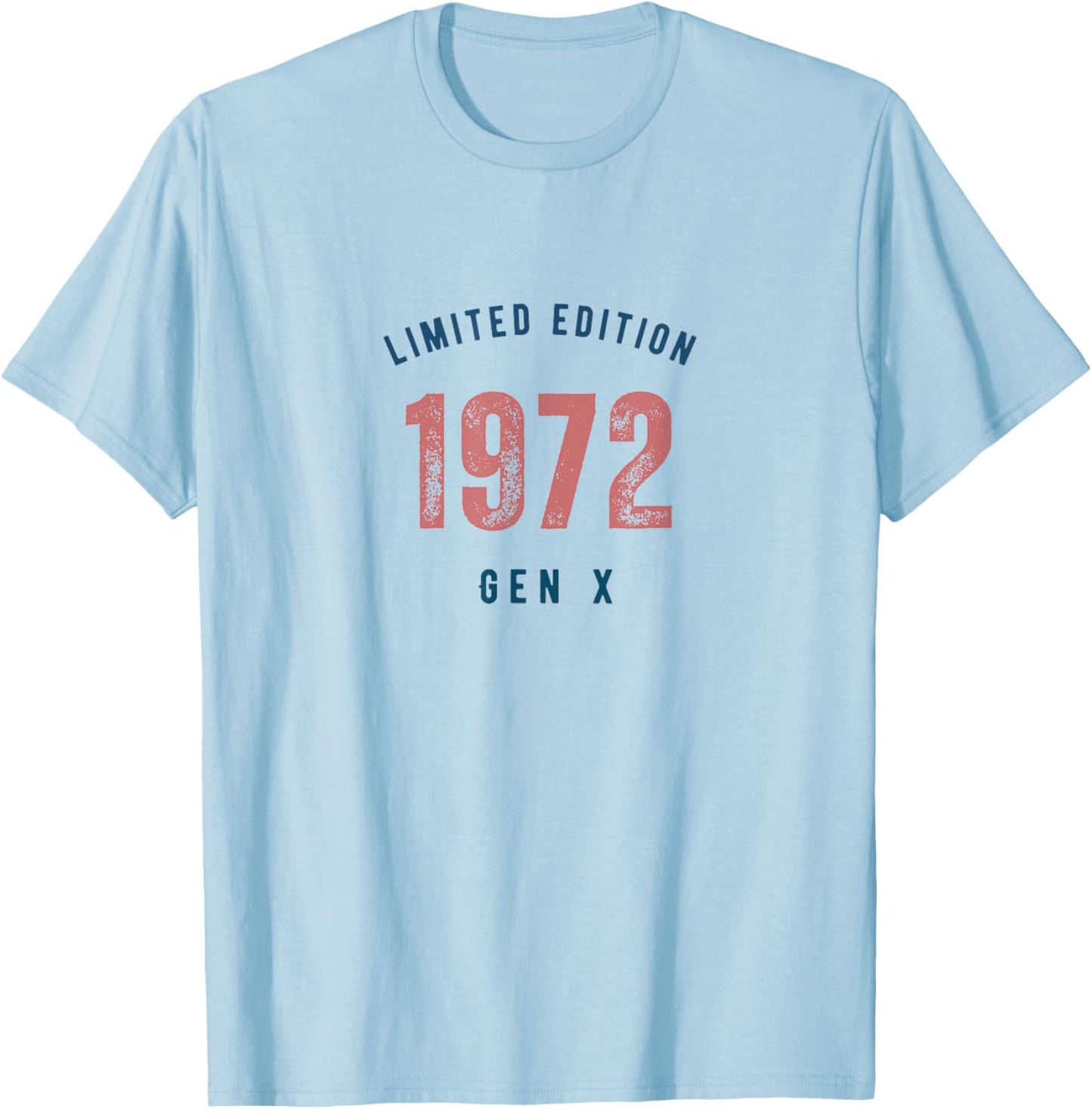 Limited Edition 1972 Gen X Design T-Shirt - T-Shirt | Light Blue