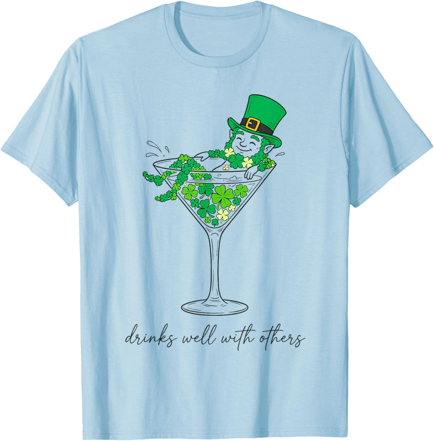 Leprechaun Cocktail Irish Party Funny St Patricks Day Women T-Shirt - T-Shirt | Light Blue
