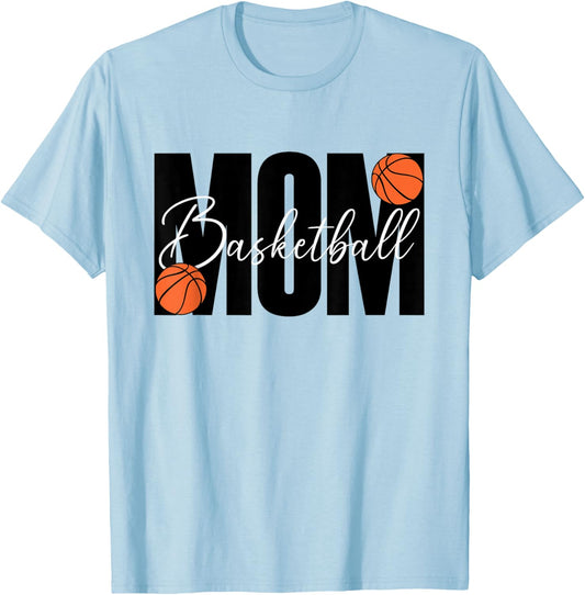 Basketball Mom Life Sports T-Shirt - T-Shirt | Light Blue