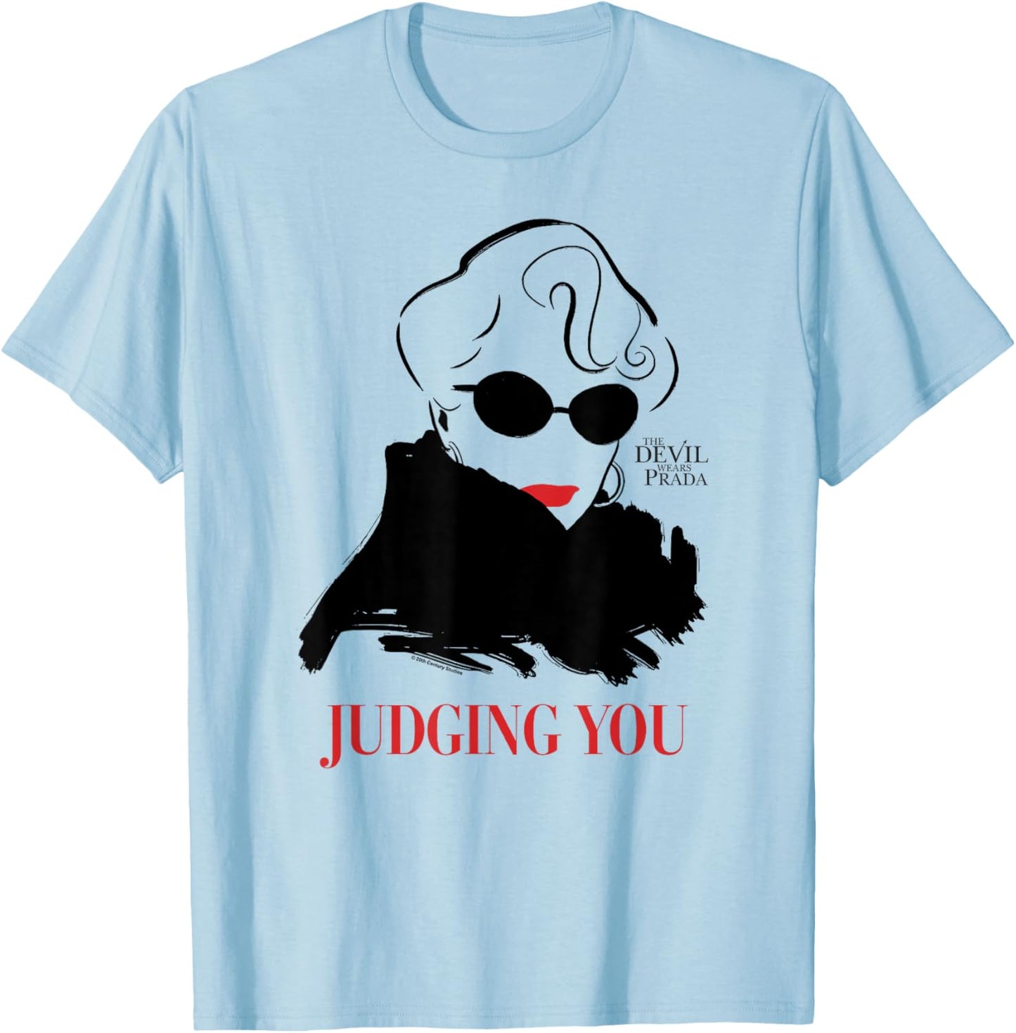 The Devil Wears Prada Judging You Miranda Priestly Pop Art T-Shirt - T-Shirt | Light Blue