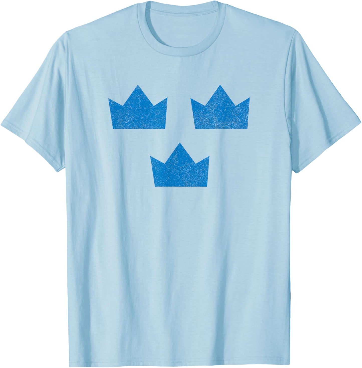 Sweden Flag Three Crowns Sverige Swedish Hockey T-Shirt - T-Shirt | Light Blue