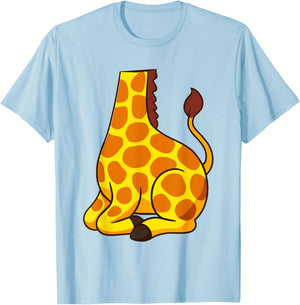 Kids Yellow Giraffe Body Costume Men Women Cute Animal Lover T-Shirt - T-Shirt | Light Blue