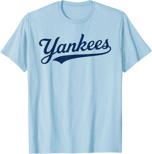 Vintage Yankee Name Personalized T-Shirt - T-Shirt | Light Blue