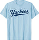 Vintage Yankee Name Personalized T-Shirt - T-Shirt | Light Blue